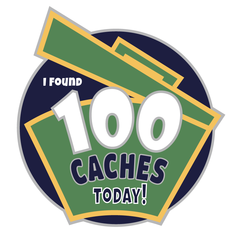 I Found 100 Caches Today geocoin